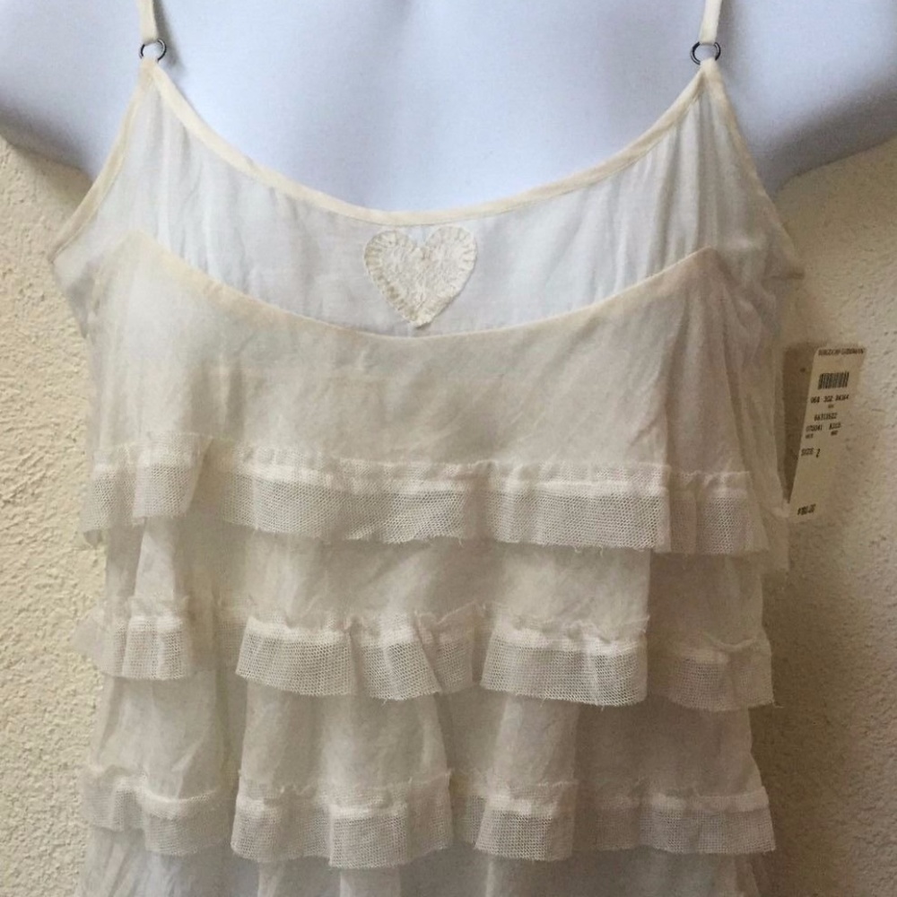 REBECCA TAYLOR NEW WITH TAGS SILK RUFFLE TANK TOP